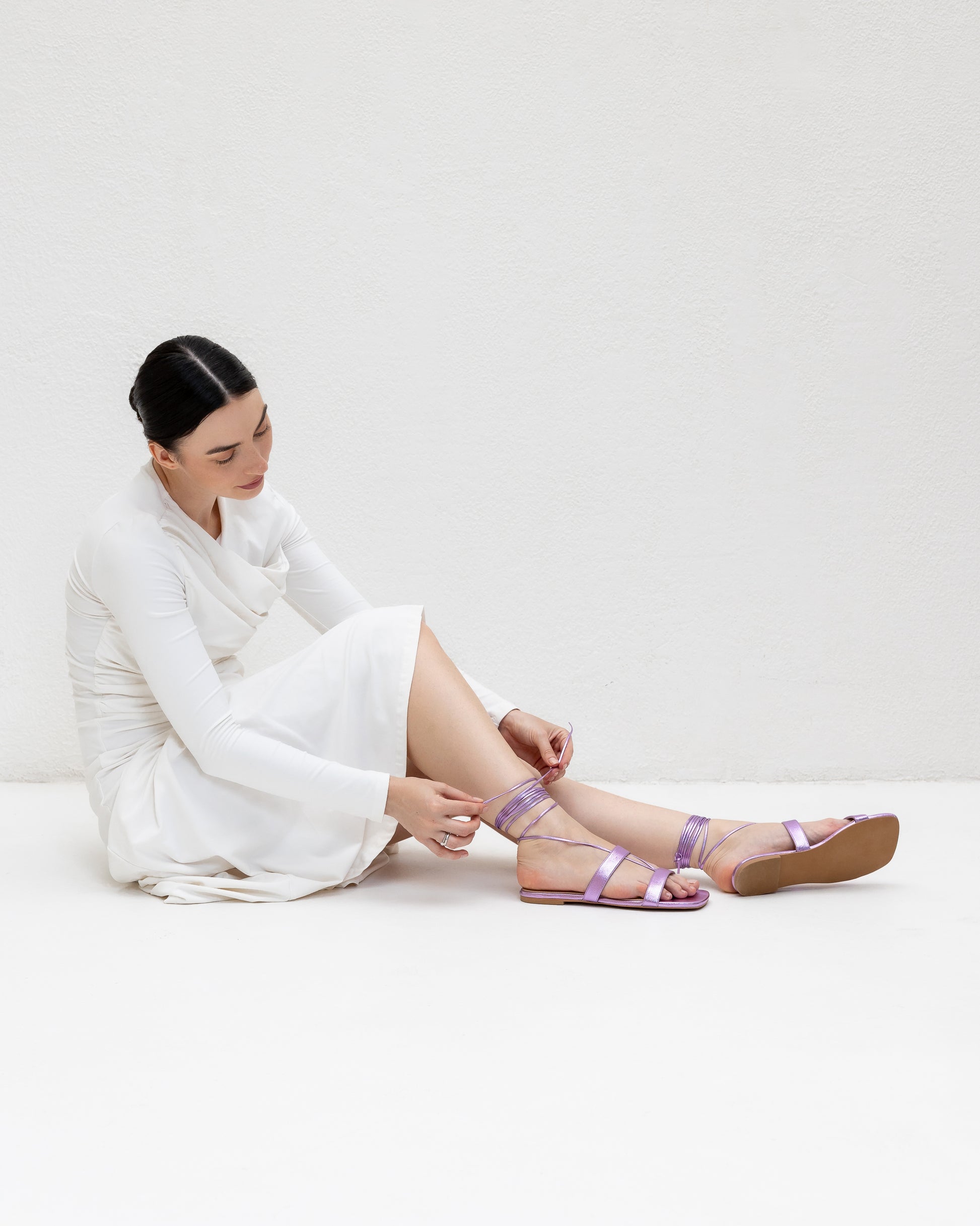 Greek Sandal -  Lilac
