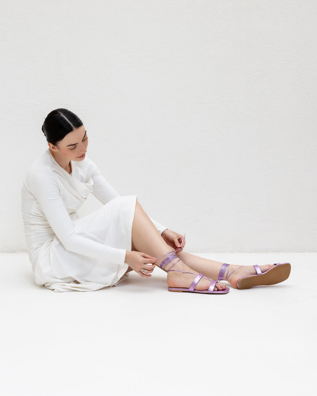 Greek Sandal -  Lilac