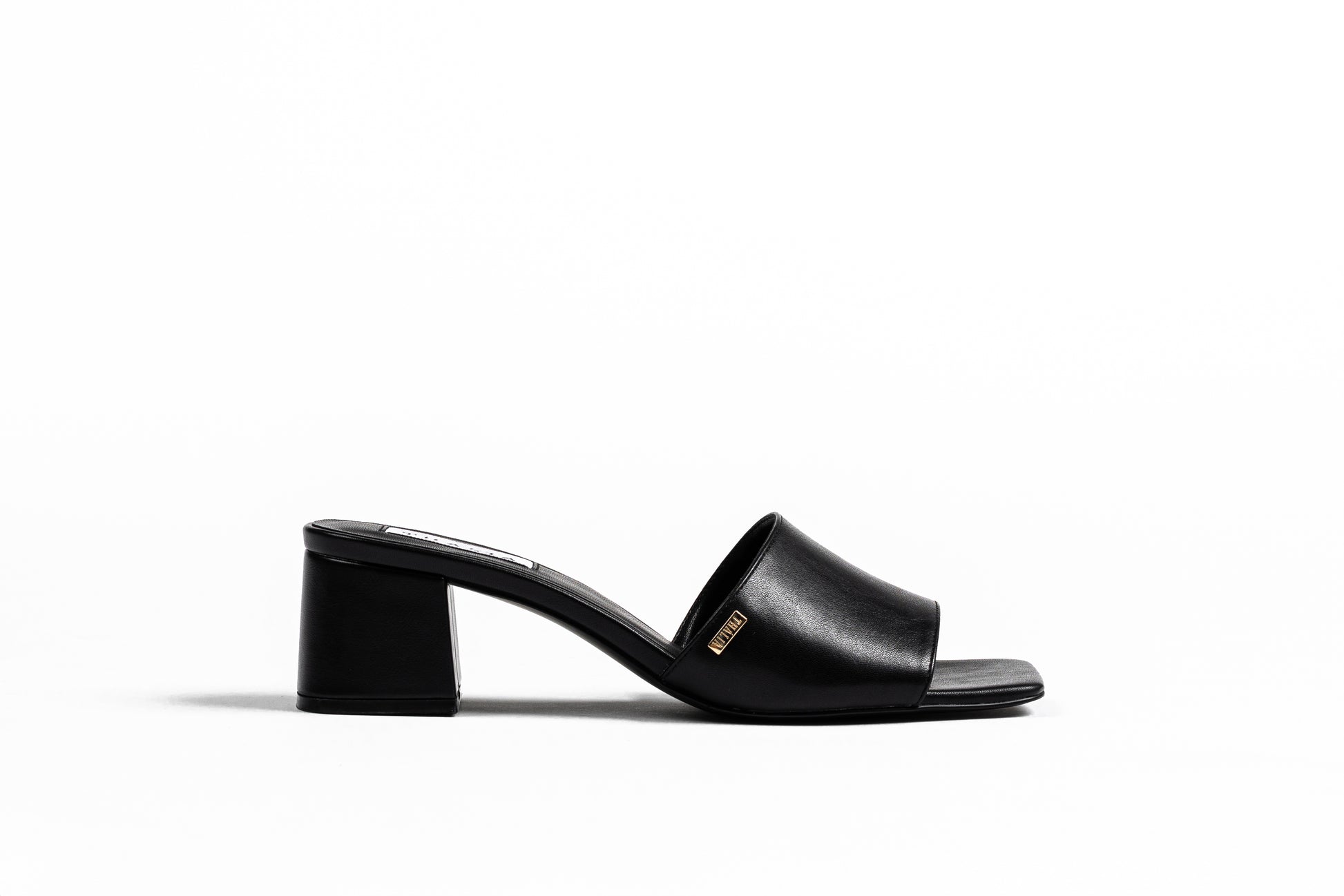 Kelly Block Heel 50 Mule - Black