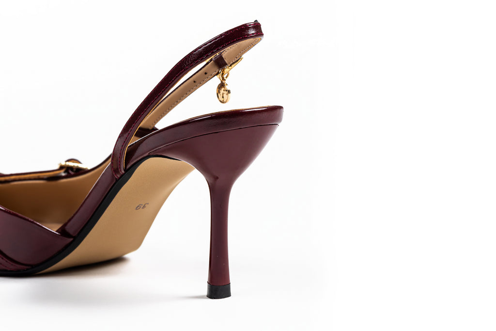 Thea Slingback Heel 80 - Burgundy