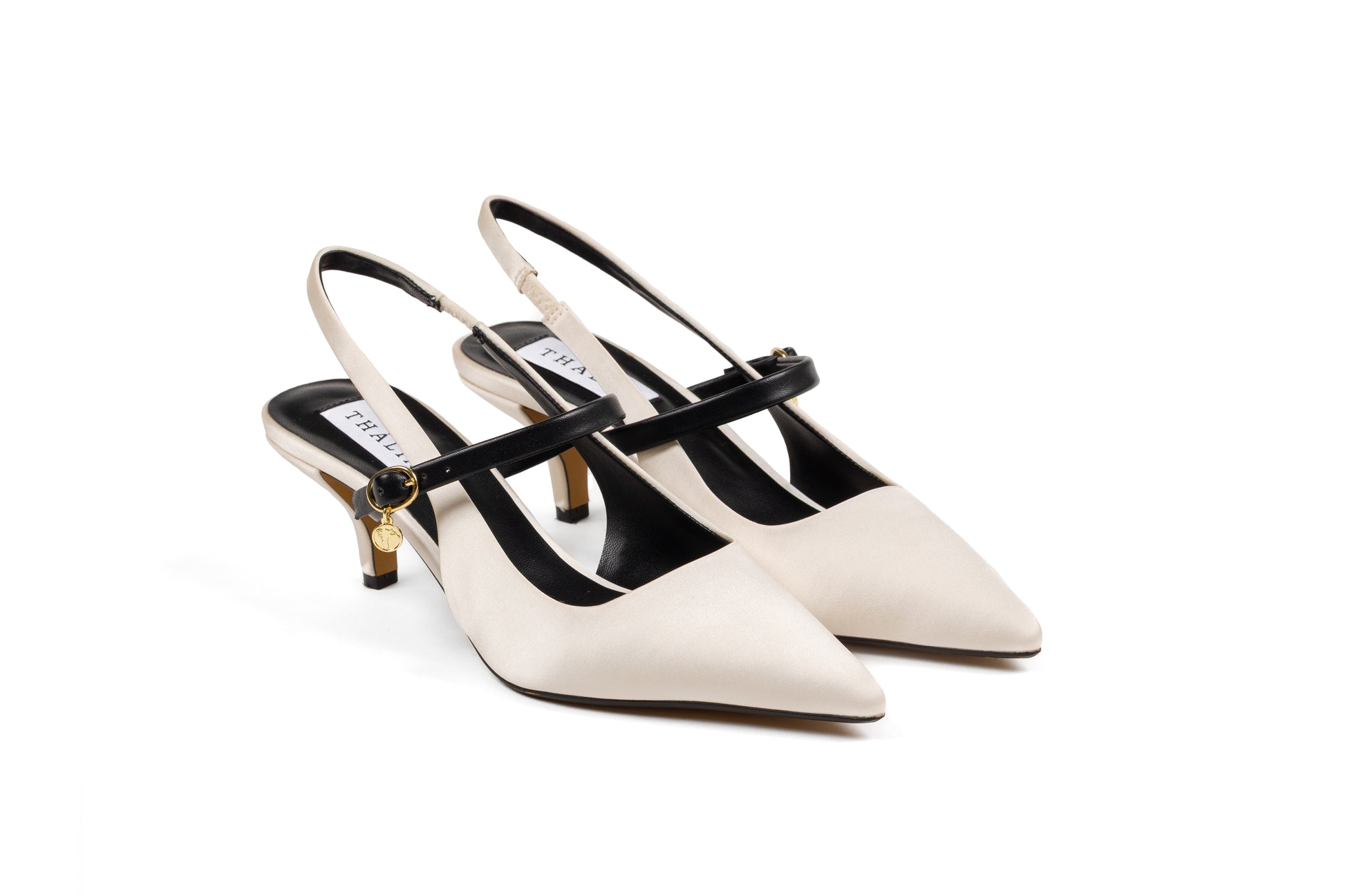 Kate Slingback Heel 50 - White Satin