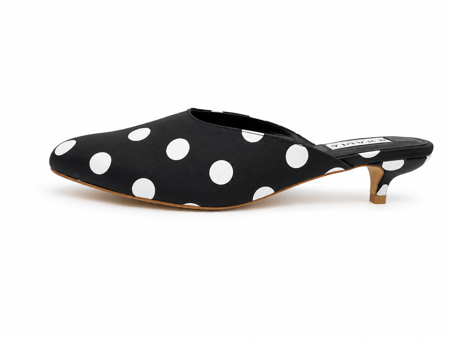 Dotty Kitten Heel Mule