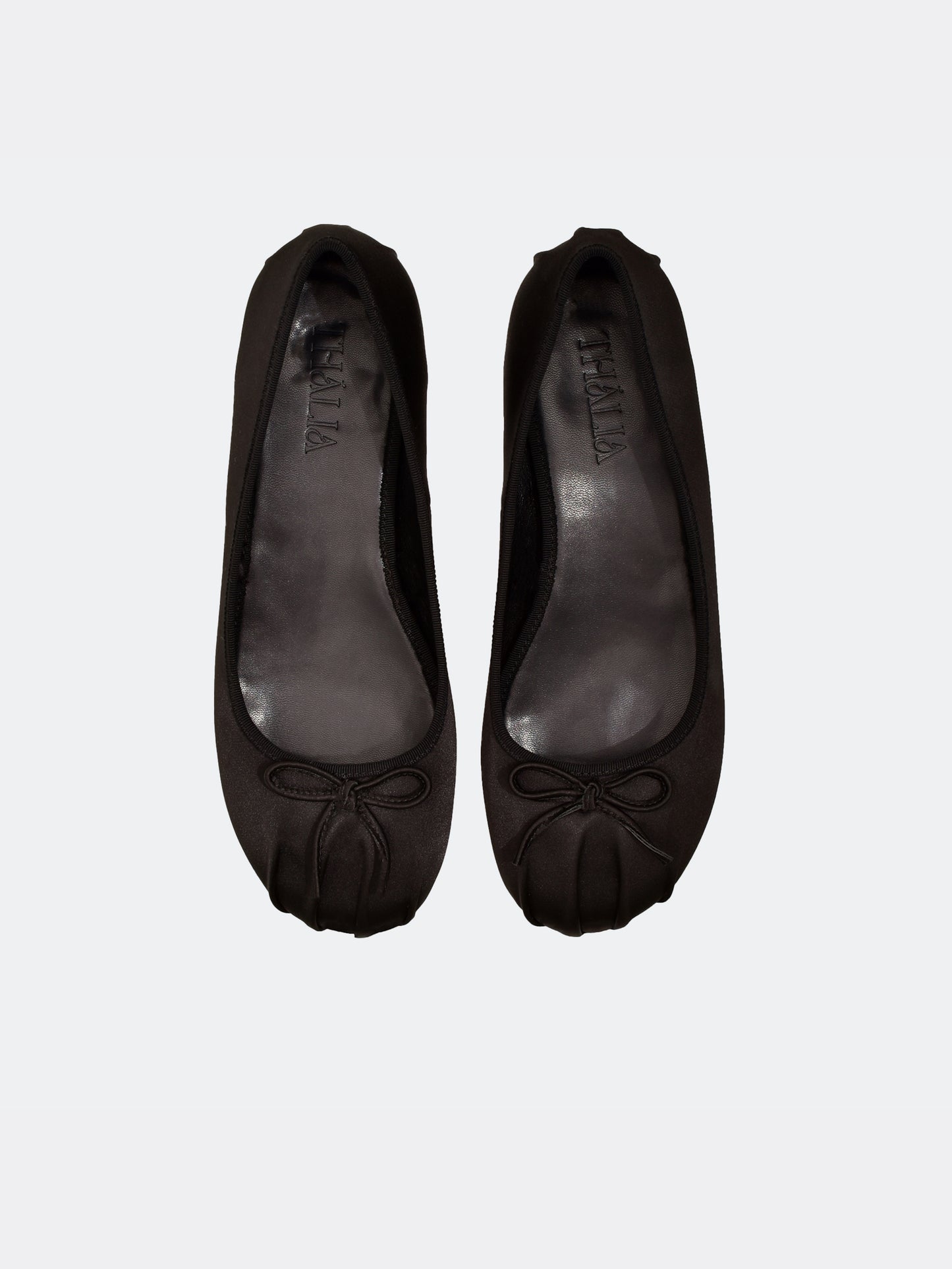 Black Ballerinas for Women in Satin