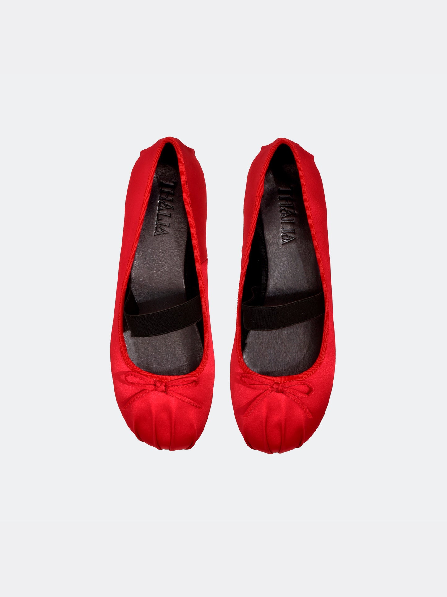 Satin Red Mary Jane Ballet Flats