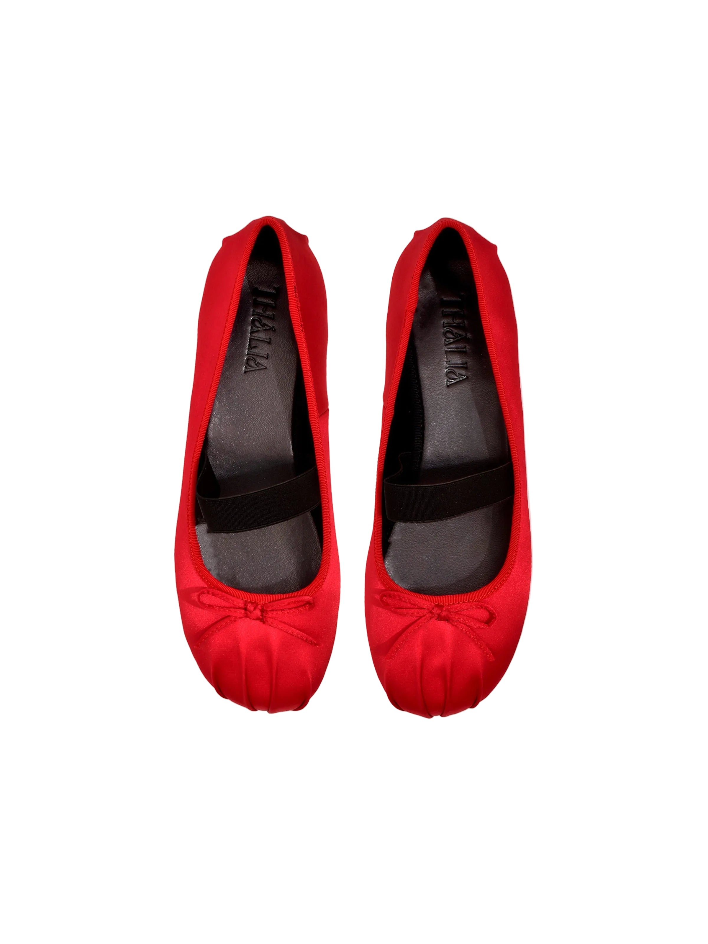 Thália PETA-approved red satin Mary Jane shoes
